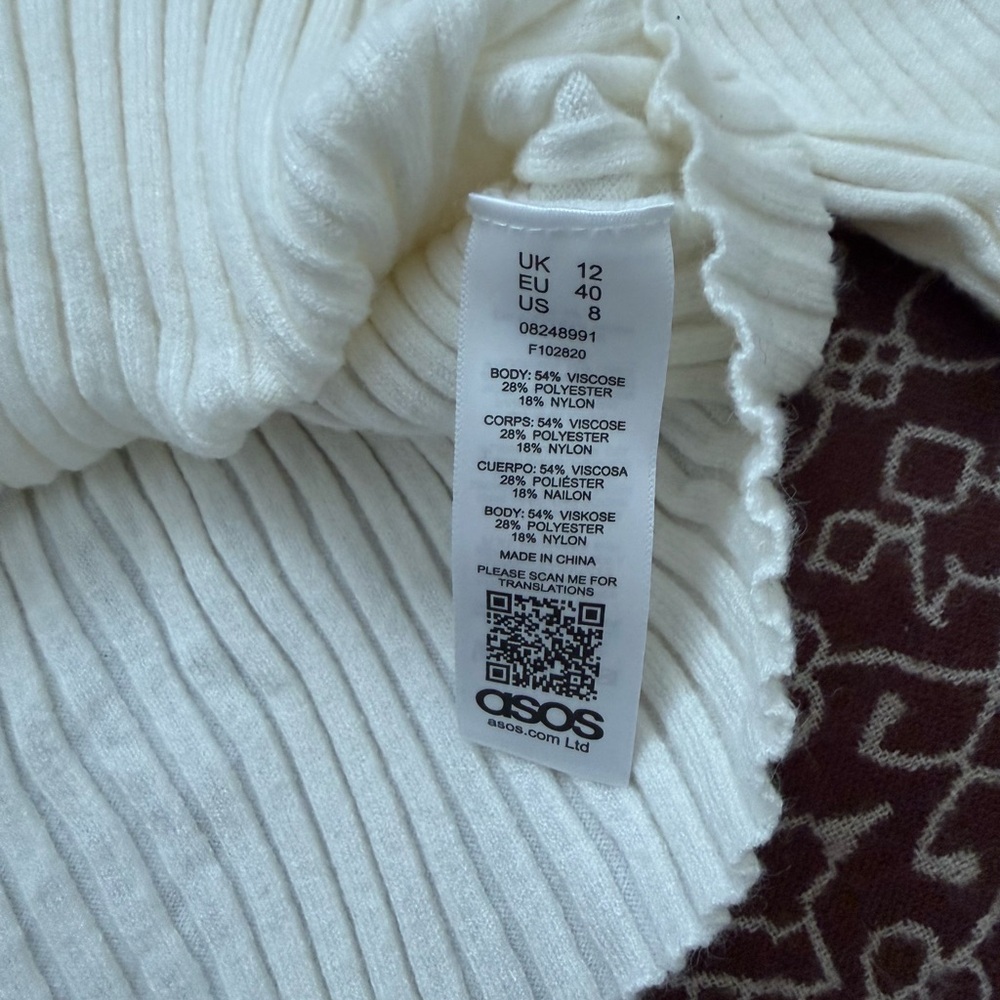 ASOS Ribbed Long Sleeve Top - Picture 2 of 2